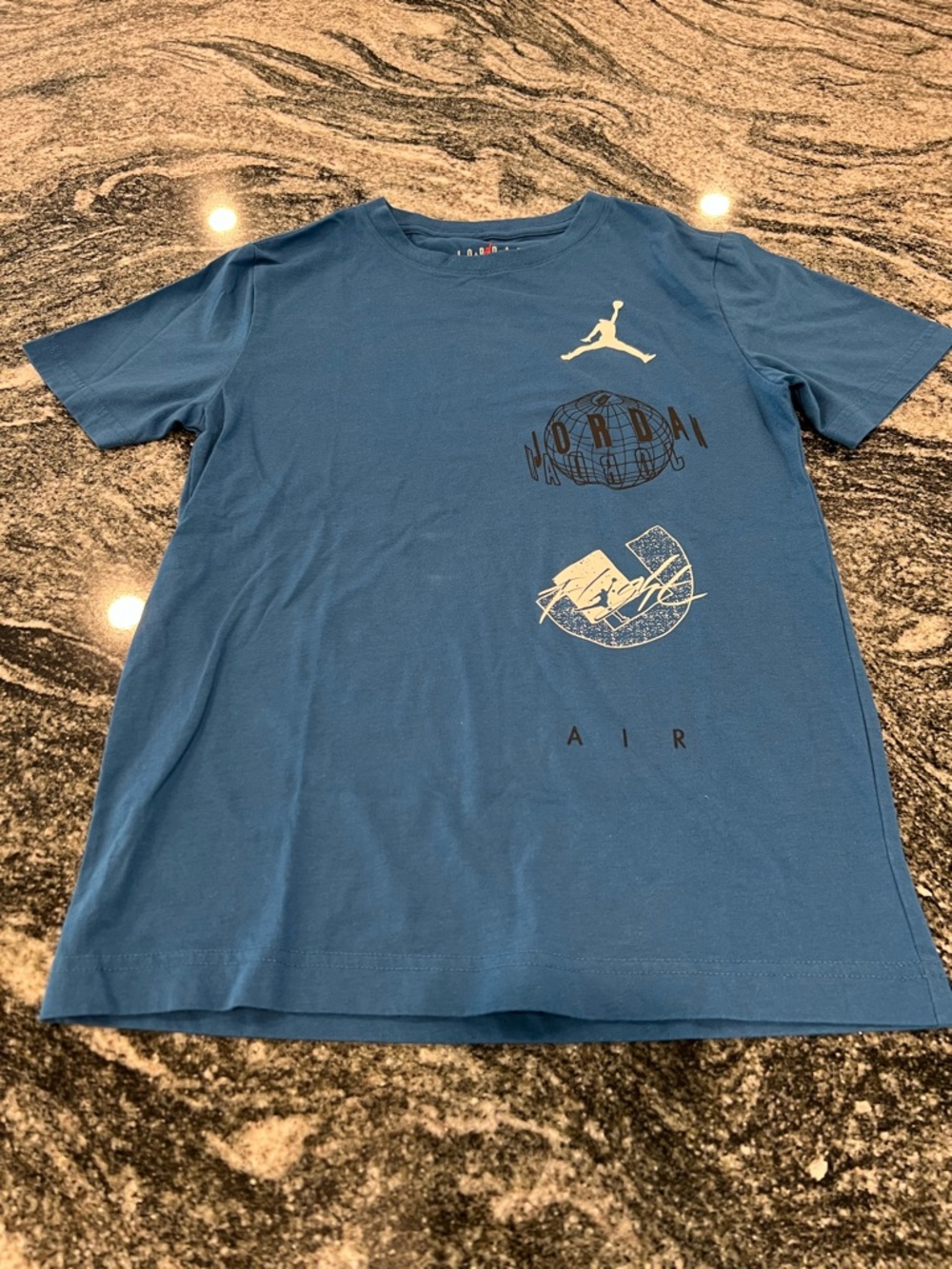 Jordan Blue Short-Sleeve Graphic Logo Tee